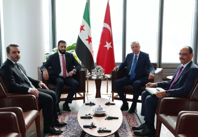 Cumhurbaşkanı Erdoğan, ABD’de Suriye lideri Şara ile görüştü