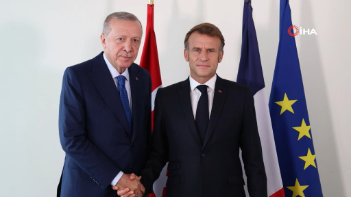 Cumhurbaşkanı Erdoğan, Fransa Cumhurbaşkanı Macron ile görüştü