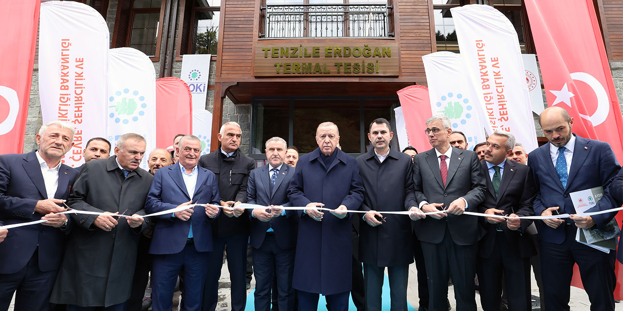 Cumhurbaşkanı Erdoğan, Ayder’de Tenzile Erdoğan Termal Tesisi’nin açılışını yaptı