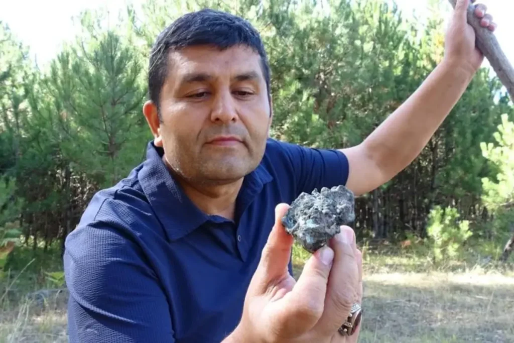 Mantar toplarken göktaşı buldu