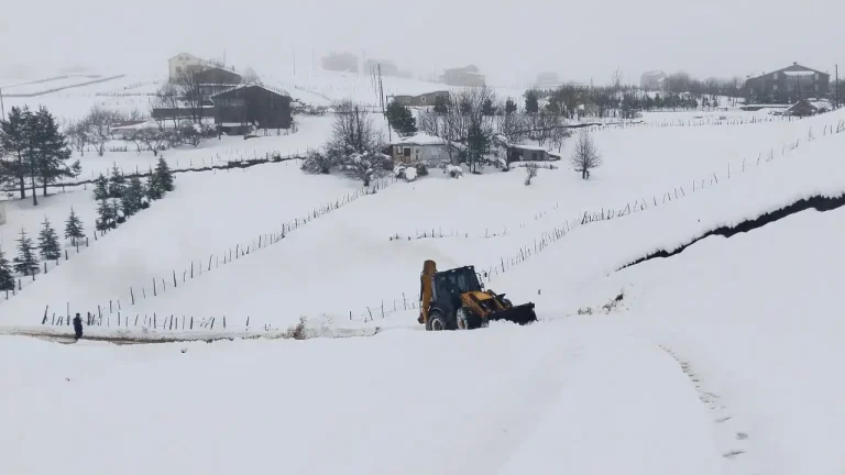 Ordu’nun yüksek kesimlerinde karla mücadele sürüyor
