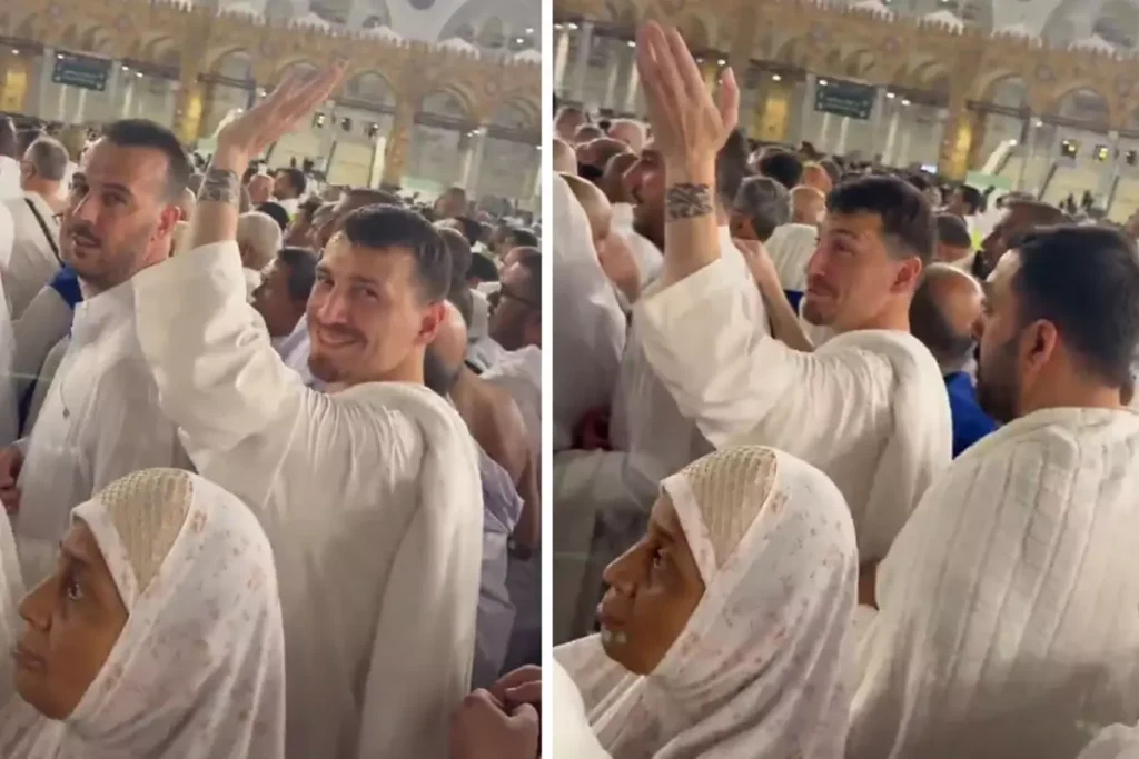 Mert Hakan Yandaş’ı umre ziyaretinde gören bir kişi yaptığıyla pes dedirtti