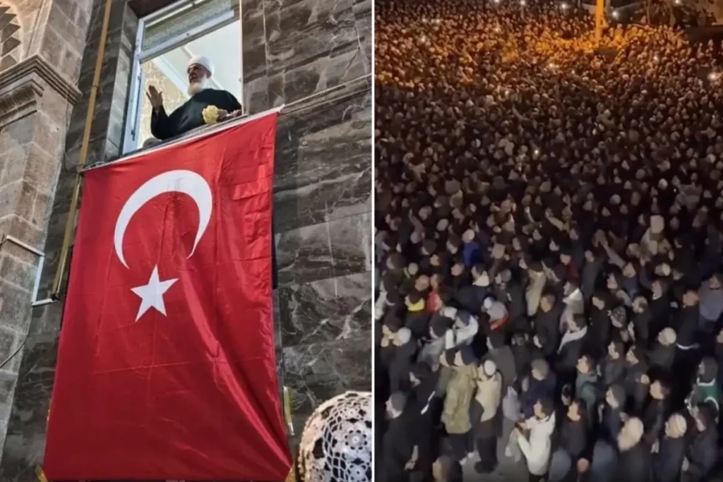 Görüntüler ortaya çıktı! Menzil lideri İzmir’de toplanan kalabalığa tövbe ettirmiş