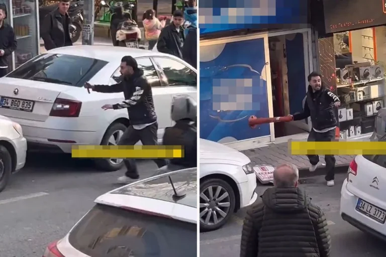 Elindeki bıçakla önüne gelene saldırmaya kalktı