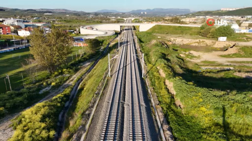 Bursa-Ankara hızlı tren hattı rayları böyle görüntülendi