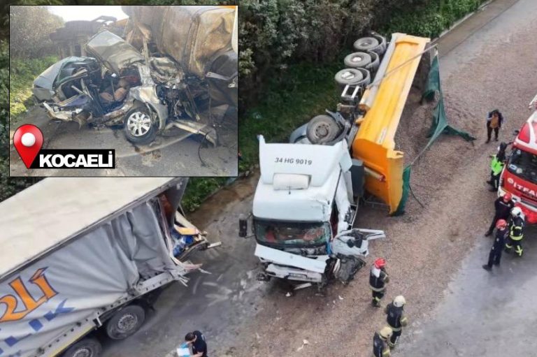 TEM’de otomobil devrilen tır dorsesinin altında kaldı: Karı-koca hayatını kaybetti