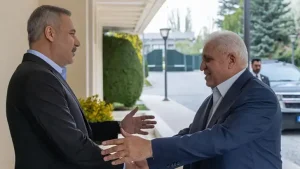 Bakan Fidan, Haşdi Şabi Komisyonu Başkanı el-Feyyad ile bir araya geldi
