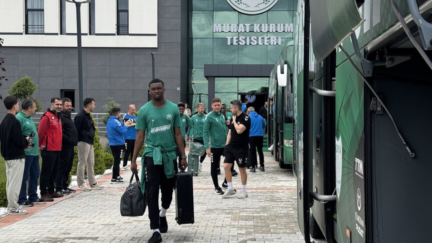 Konyaspor, Ziraat Türkiye Kupası finali için Antalya’ya gitti