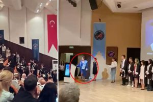 Bölüm başkanı “Diplomanızı vermiyorum” dedi, salon karıştı